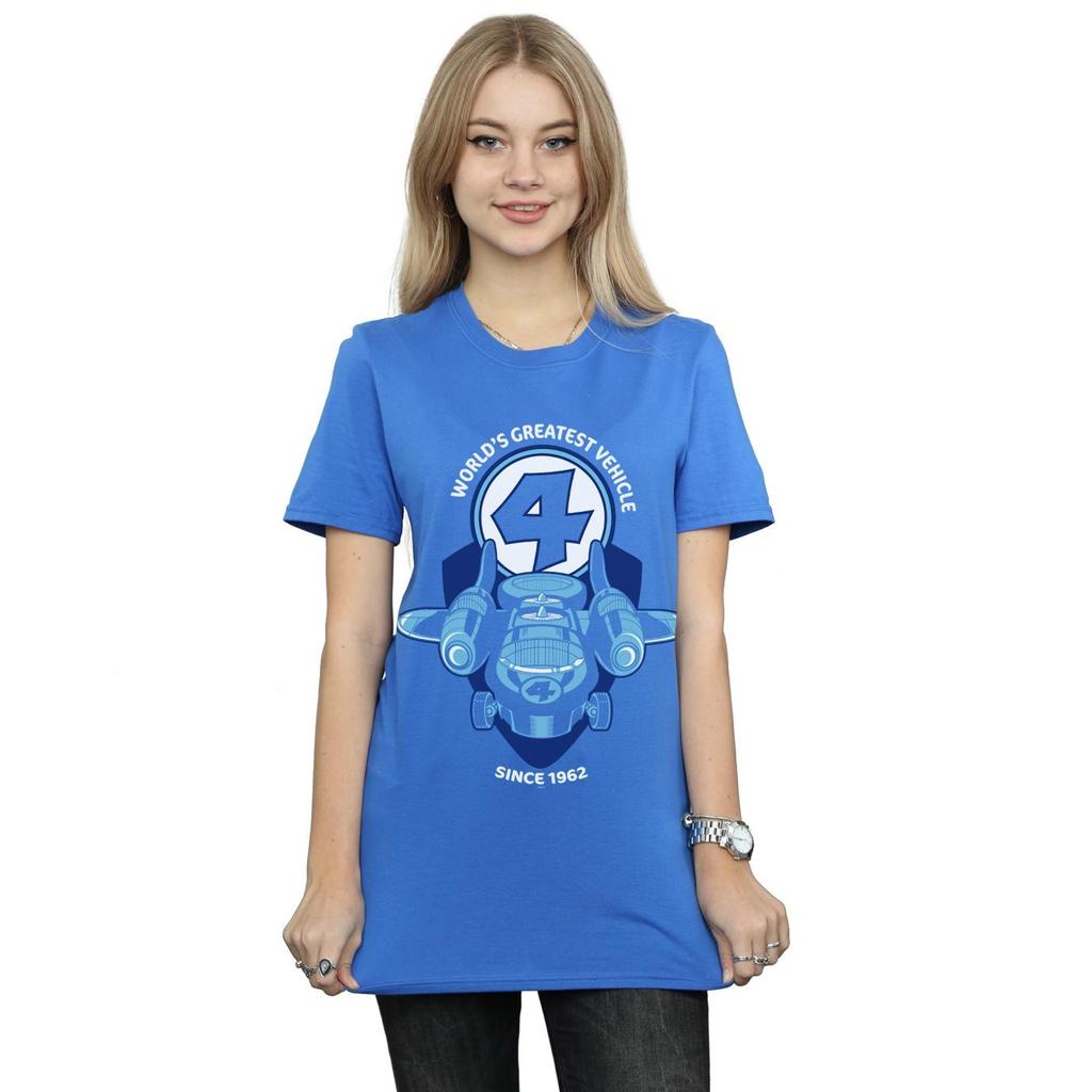 Marvel Womens/Ladies Fantastic Four Fantasticar Cotton Boyfriend T-Shirt