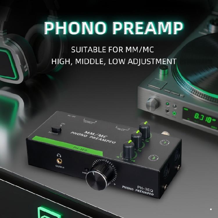 Studio Quality MM MCs Compatible Record Player Preamp With Balanced 5 Pin XLRs Port And Metal Housing Construction