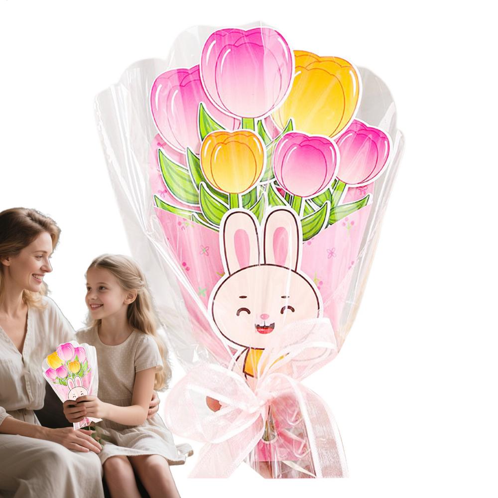 Mothers Day Cards For Mom Floral Card Making Kit For Mother s Day Parent-Child Bonding Art Supplies For Nana Grandmother Mom