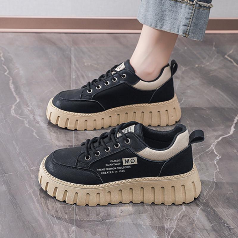 Spring Women's Shoes Breathable White Shoes Versatile Thick-soled Sports Shoes Casual Sneakers