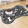 Diatomaceous Mud Absorbent Pet Placemat For Food And Water Bowl With Waterproof Quick-Dry Rubber Backing Non-Slip Home Pet Mat