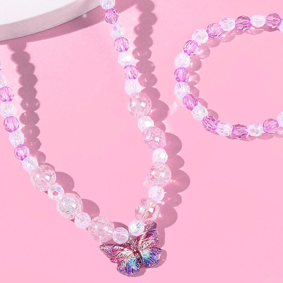 Colorful Pendant Bracelet Set Girls Jewellery Toddler Little Jewelry