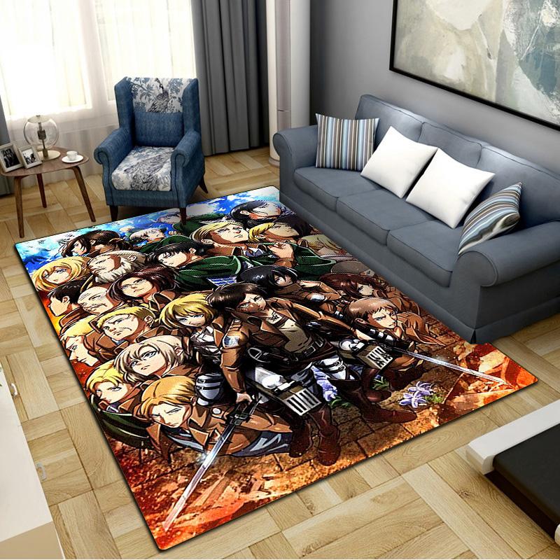 Attack Titan Carpet Rug for Living Room Bedroom Home Sofa Decoration,Kids Play Non-slip Floor Mat