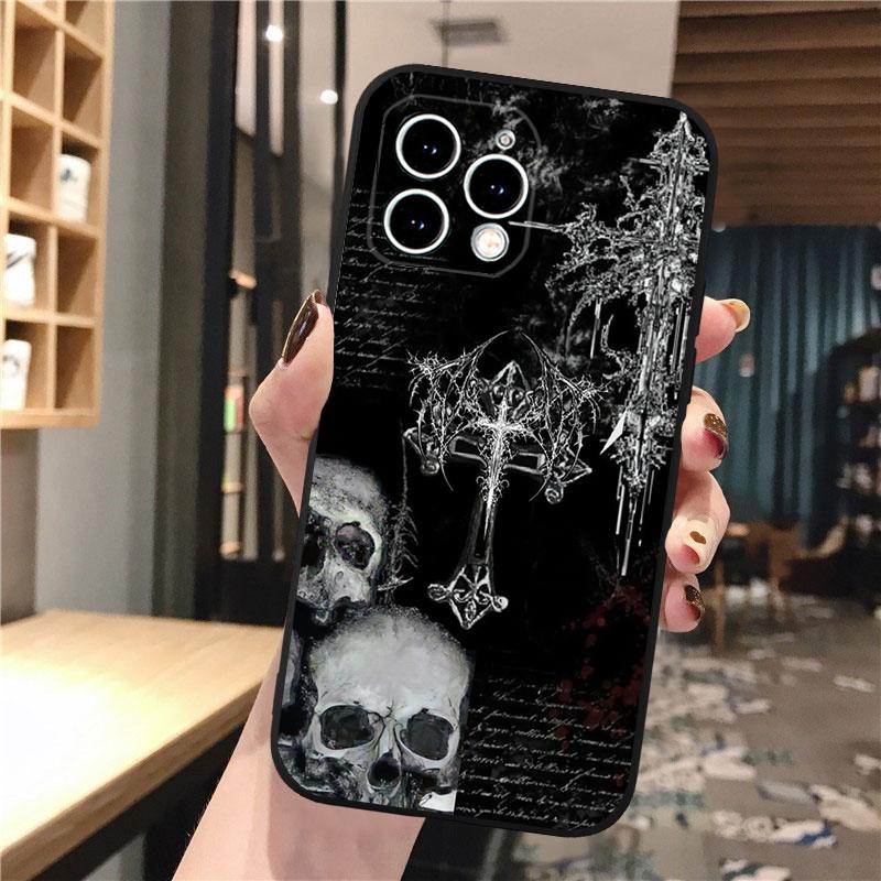 

Gothic Cyber Sigil Cross Phone Case For iphone 17 Pro Max 17 Pro Air 16 15 14 13 Pro Max 15 16 Pro 15Plus iphone 15Pro