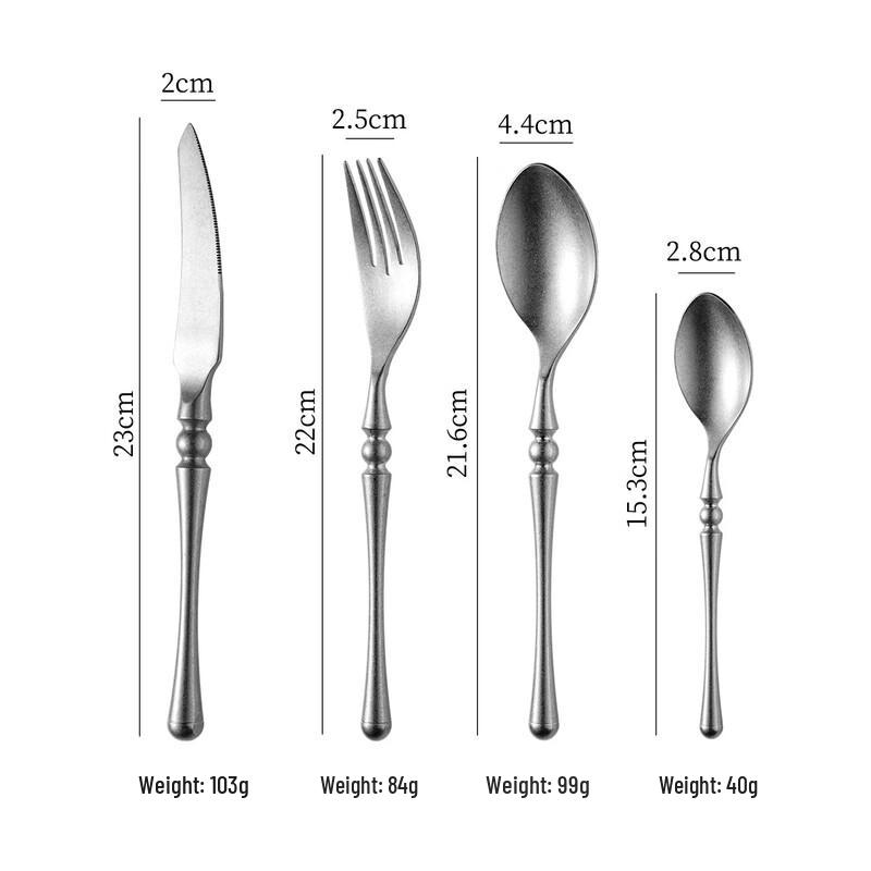 Abay Sacred Fire Vintage Silver Western Cutlery Set