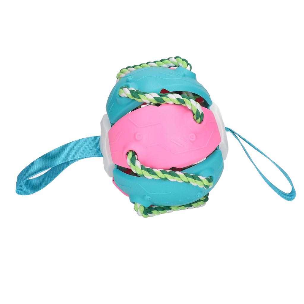 Interactive Outdoor Fly Ball Flying Saucer Ball Interesting Dog Soccer Toy with Straps