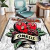 Bohse Onkelz Muster Teppich, Innen-/Außenteppich, für Picknick, Spielzimmer, Schlafzimmer, Büro, Wohnzimmer, Heimdeko Teppich, Geburtstagsgeschenk