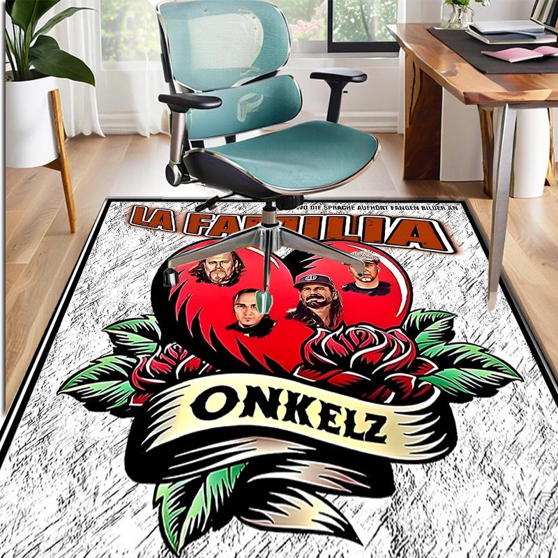 Bohse Onkelz Muster Teppich, Innen-/Außenteppich, für Picknick, Spielzimmer, Schlafzimmer, Büro, Wohnzimmer, Heimdeko Teppich, Geburtstagsgeschenk