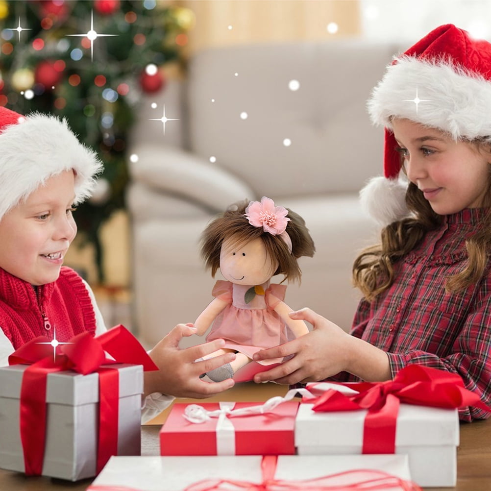 Weiches Stoffpuppen-Spielzeug: 35 cm Plüsch-Handpuppe für Babys mit PP-Baumwollfüllung - Niedliche Weihnachtsdekoration Stofftier für Kinder Geschenk