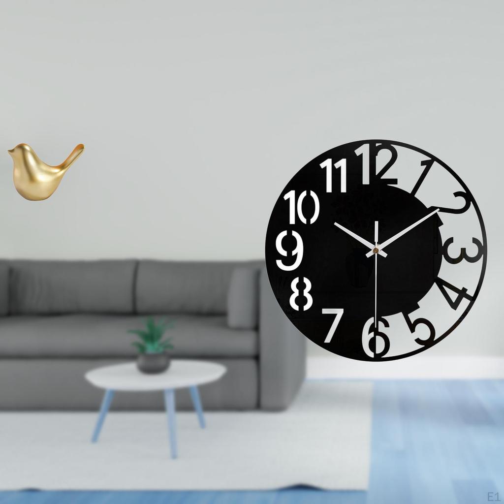 Modern Golden Bird Figurine Sculpture And Acrylic Wall Clock Decorative Animal Statue for Home