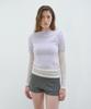 Aobteu Hairy Puff Sleeve Knit - Lavender