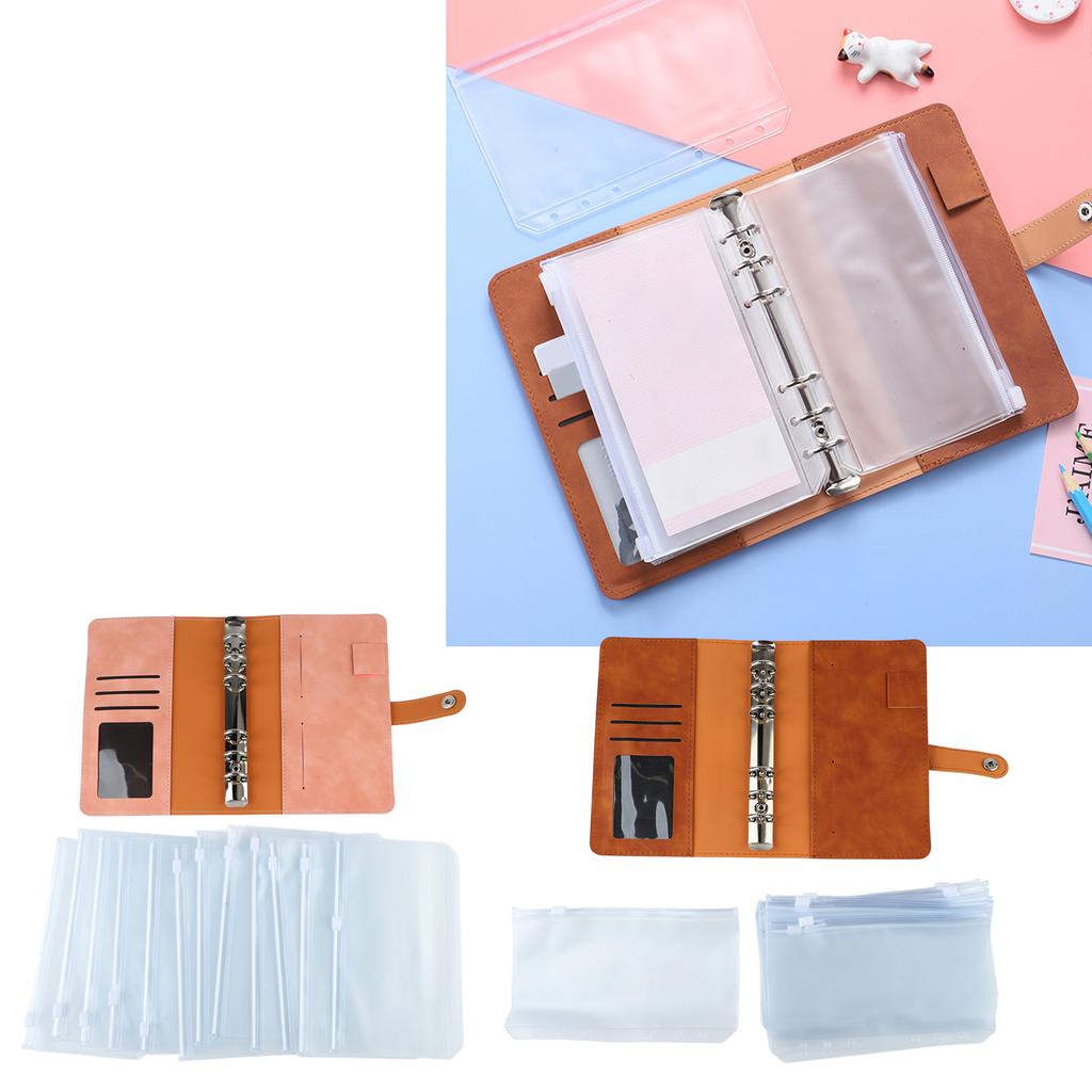 Cenově výhodné A6 s více kapsami Nerezové prsteny PU kožený kryt Portfolio pro kancelář