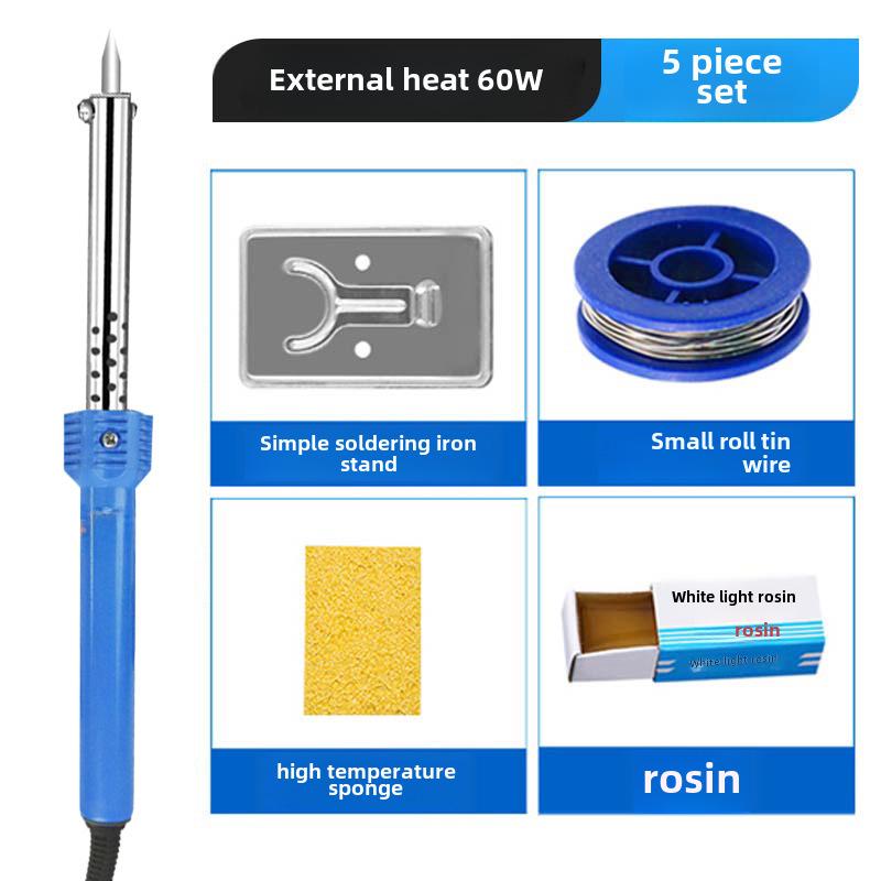 220V 60W/40W/30W Multi-Purpose Electric Soldering Iron with Rubber Handle and Pointed Tip for Household Repairs