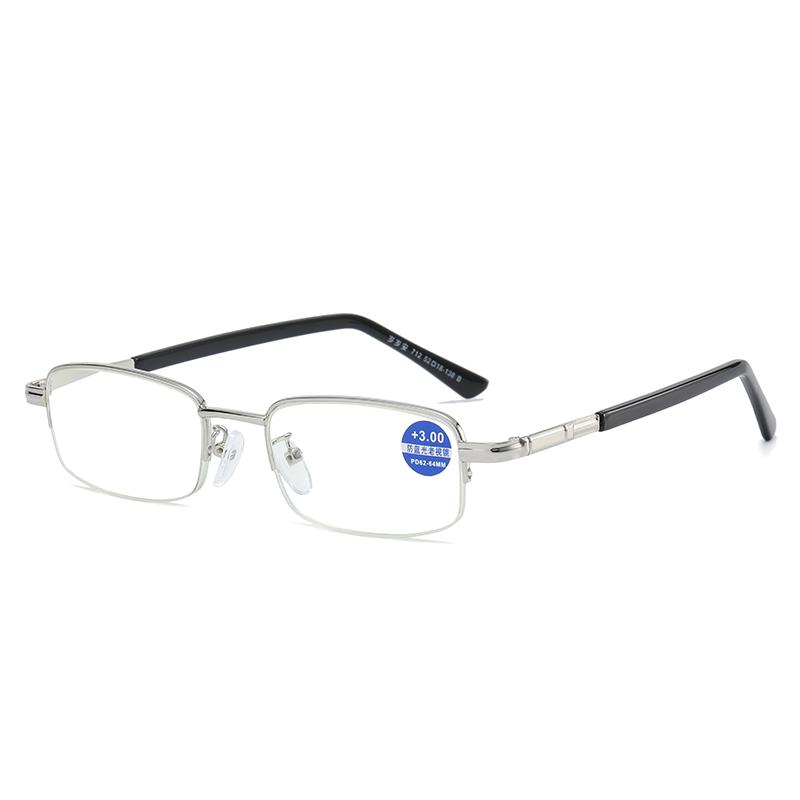 1829 Half Rim Metal Frame Presbyopia Minus 250 Blue Ray Blue Filter Supplier Glasses Women Corrective Reading Glasses