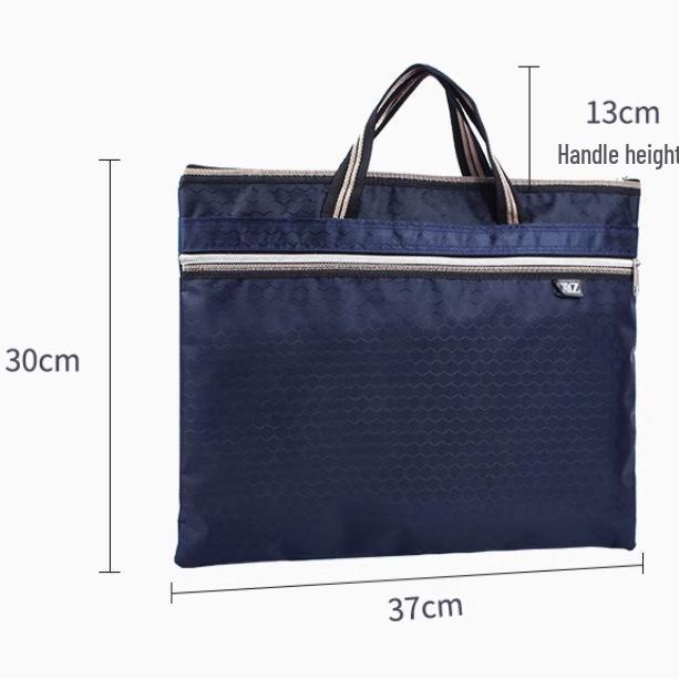 

Large Capacity Oxford Cloth Briefcase with Zipper Pocket and A4 Document Holder