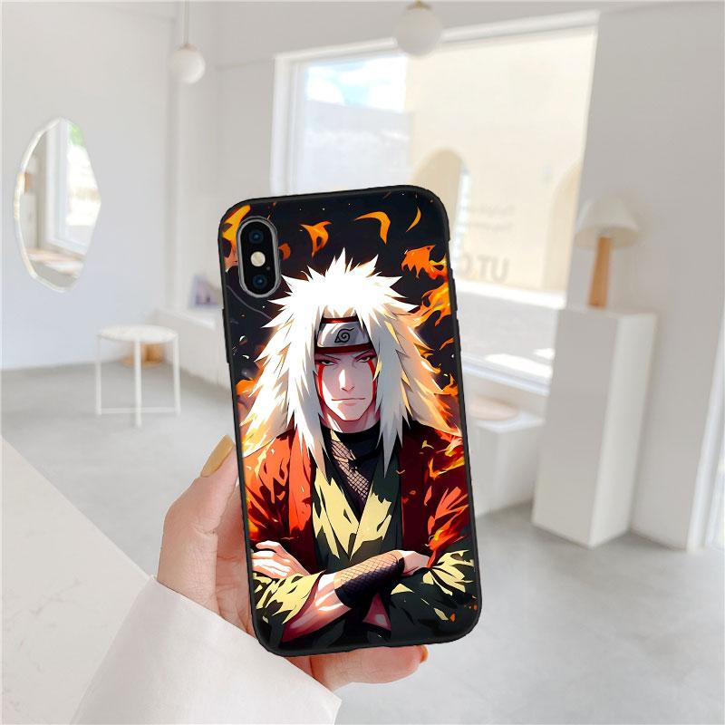 LO67 Naruto Jiraiya Soft Shell Phone Case for iPhone 16 15 14 13 12 Pro Max Plus Mini