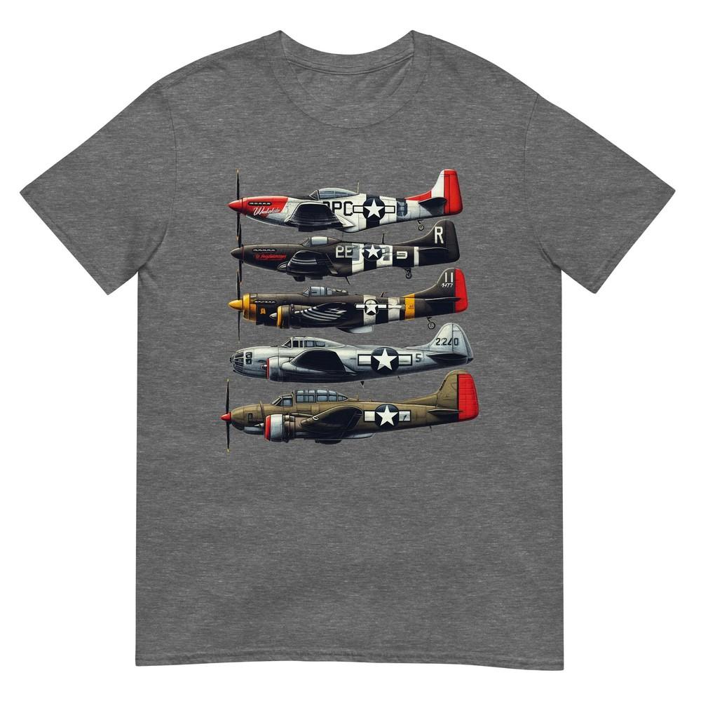 Ww2 P51 Mustang Military Aircraft Airplane Memorabilia Tshirt