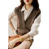 Knitted Sweater Women's Clothing Autumn and Winter Knitted Vest Vest Top