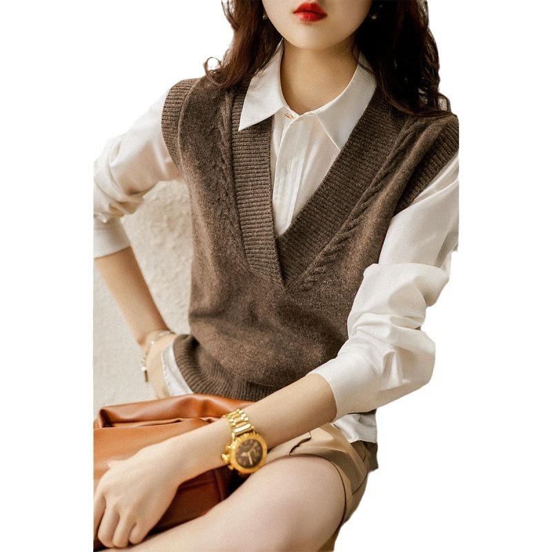 Knitted Sweater Women's Clothing Autumn and Winter Knitted Vest Vest Top