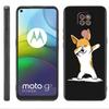 Dog Cute Animal Soft Case For Motorola G60 G30 Edge 20 30 G22 G9 Play G52 G8 G9 Power G50 One Fusion Black Phone Coque