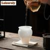 100ml Boutique Iced Sheep Fat Jade Porcelain Beauty Cup White Smelling Cylinder Cup Small Meditation Cup Mugs Kung Fu Teaware