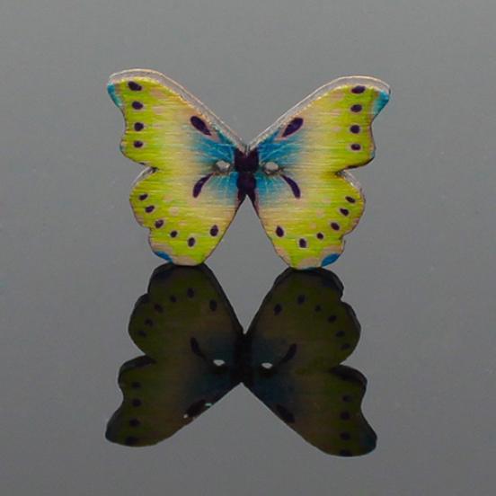 50 st 2 Hål Blandad Färg Fjäril Träknappar Sömnad Scrapbooking DIY