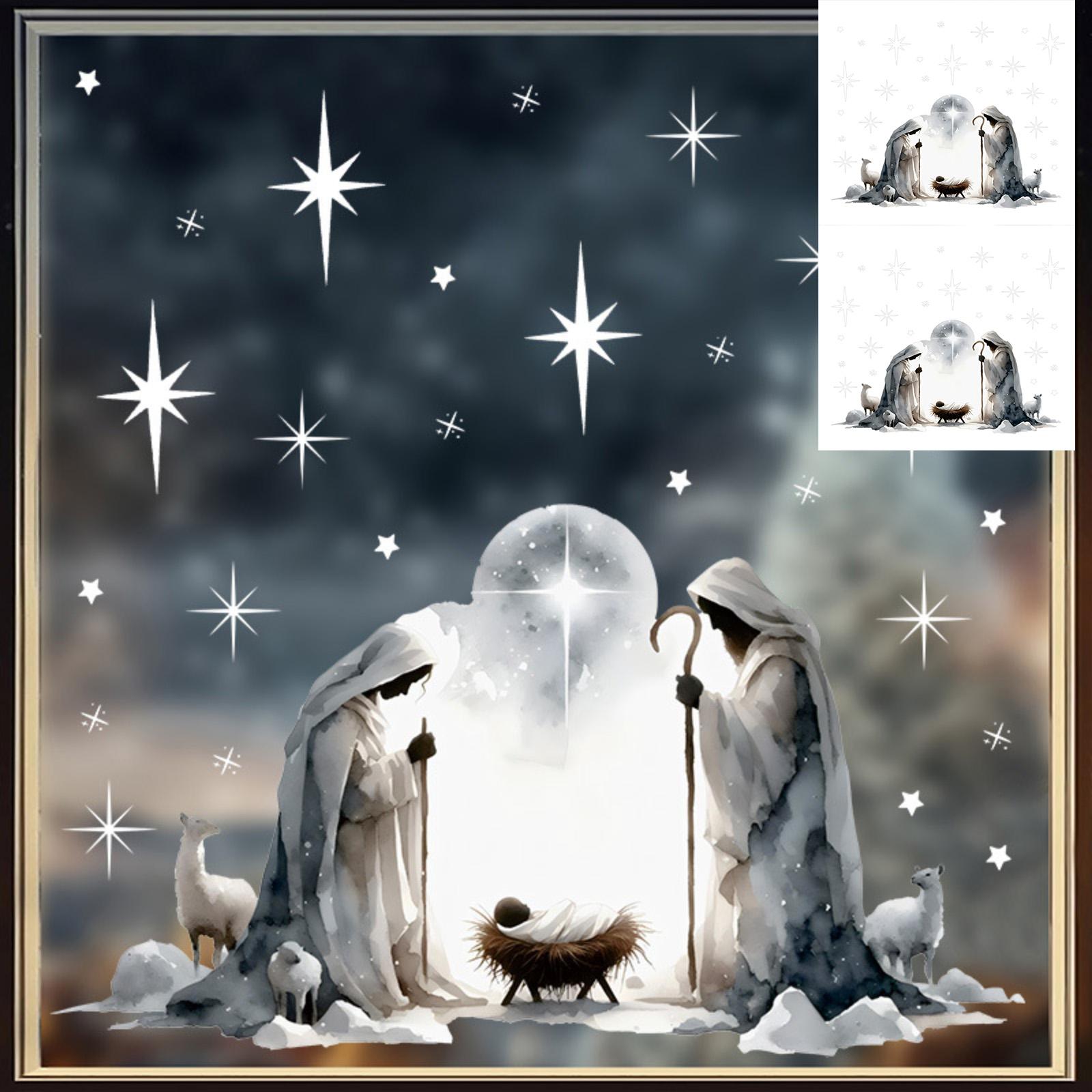 

Съемные статические наклейки на окна - Многоразовые наклейки на окна без остатка для сезонного и делового декора One Size