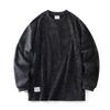 American Retro 300g Heavyweight Pure Cotton Washed Vintage Tie-Dye T-Shirt Men's Long-Sleeve Base Shirt Export Men's Clothing Tee