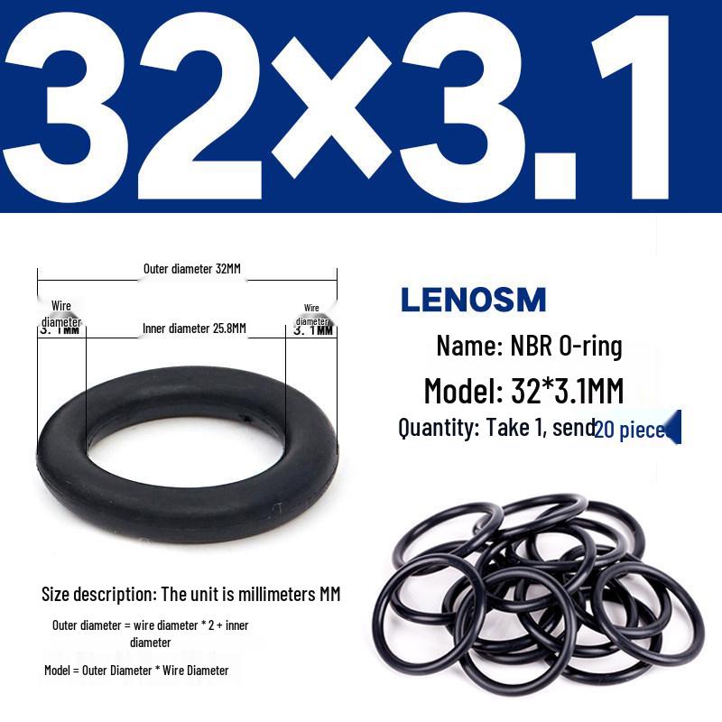 High-Pressure NBR Nitrile Rubber O-Ring Seal - Wear & Oil Resistant