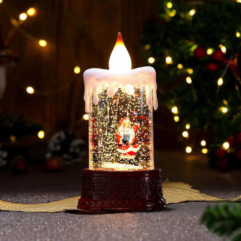 Leuchtendes Weihnachts-Telefonzellen-Ornament mit Öllampen-Szene zur Innendekoration