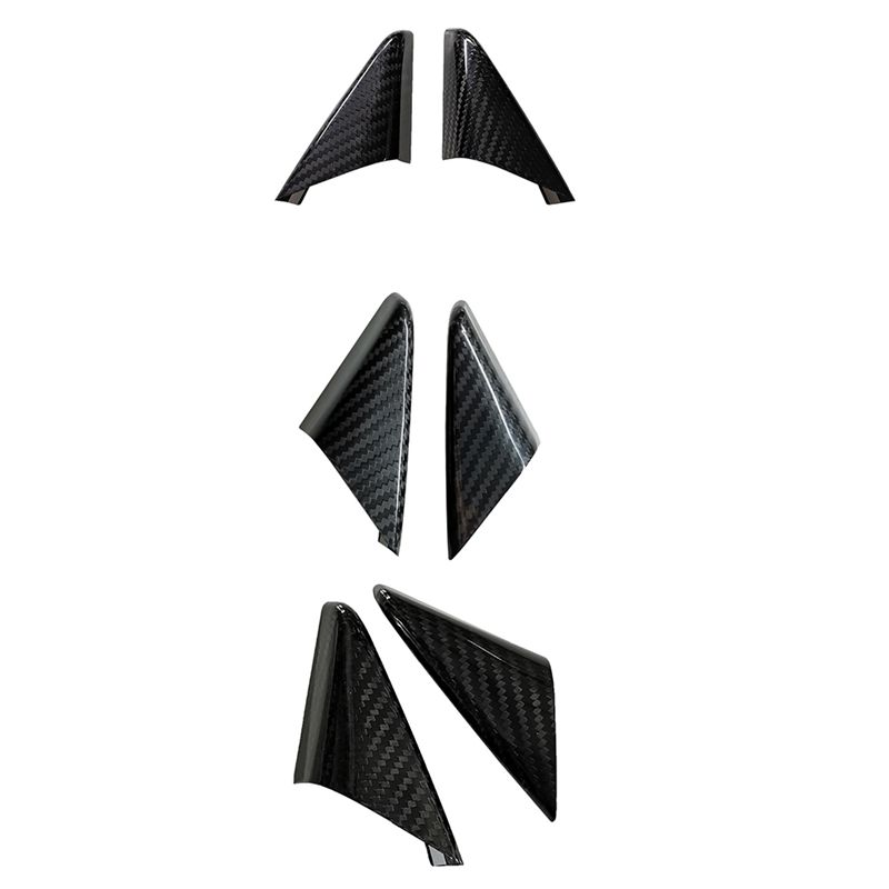Real Carbon Fiber Decorative A Pillar Triangle Cover For 718 911 2012-2019 Car Parts Gloss Black