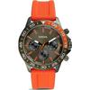 Bannon Chronograph Grey Dial Orange Silicone Strap Watch for Men - BQ2500