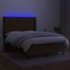 VidaXL Sommier à Lattes de Lit avec Matelas et LED, Lit Rembourré, Lit Double, Lit Adulte de Chambre à Coucher Intérieur, 3138320