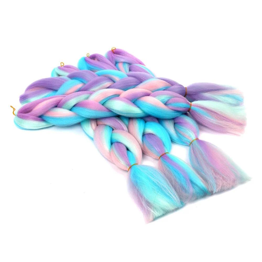 1 Pack 100g Braiding jumbo braiding Hair Colorful Synthetic Braids Hair Extensions Synthetic Crochet Braids For Women