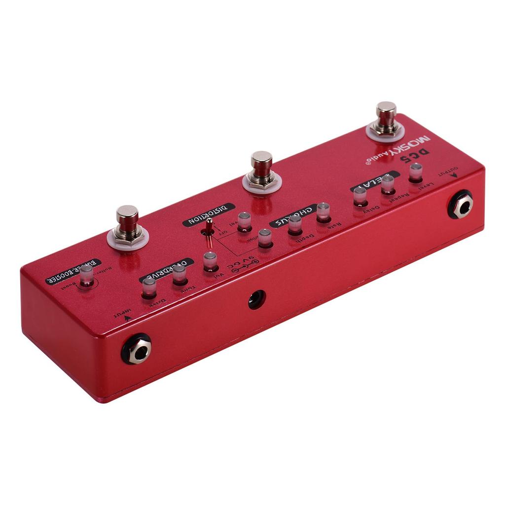 DC5 Guitar Delay Distortion Overdrive Booster Full Metal True 6-in-1 Multi-Effects Pedal + + + + Buffer, Shell, Bypass.
