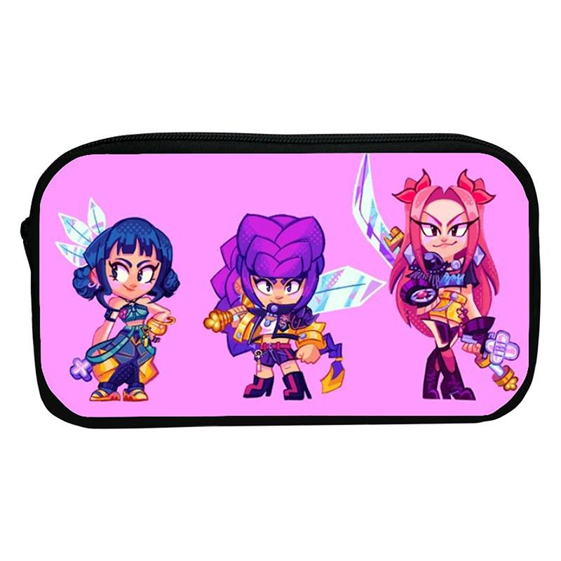 Kpop Łowcy Demonów Uczeń Piórnik Kreskówkowy Duża Pojemność Pudełko na Kredki Artykuły Papiernicze Torba do Przechowywania Kosmetyków dla Dziewczynki Prezenty