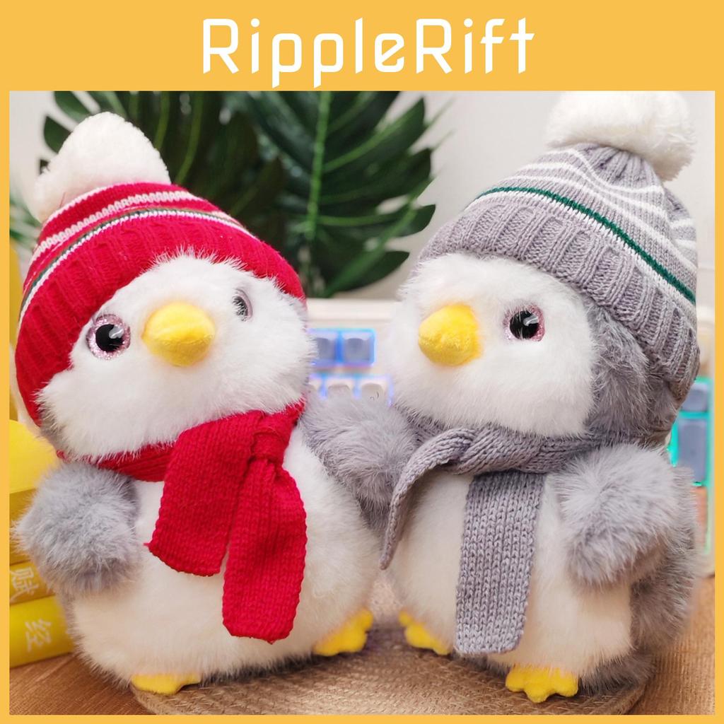 Scarf Penguin Hat Design Animal Playful Toy Couple Plush Toys Decoration Room