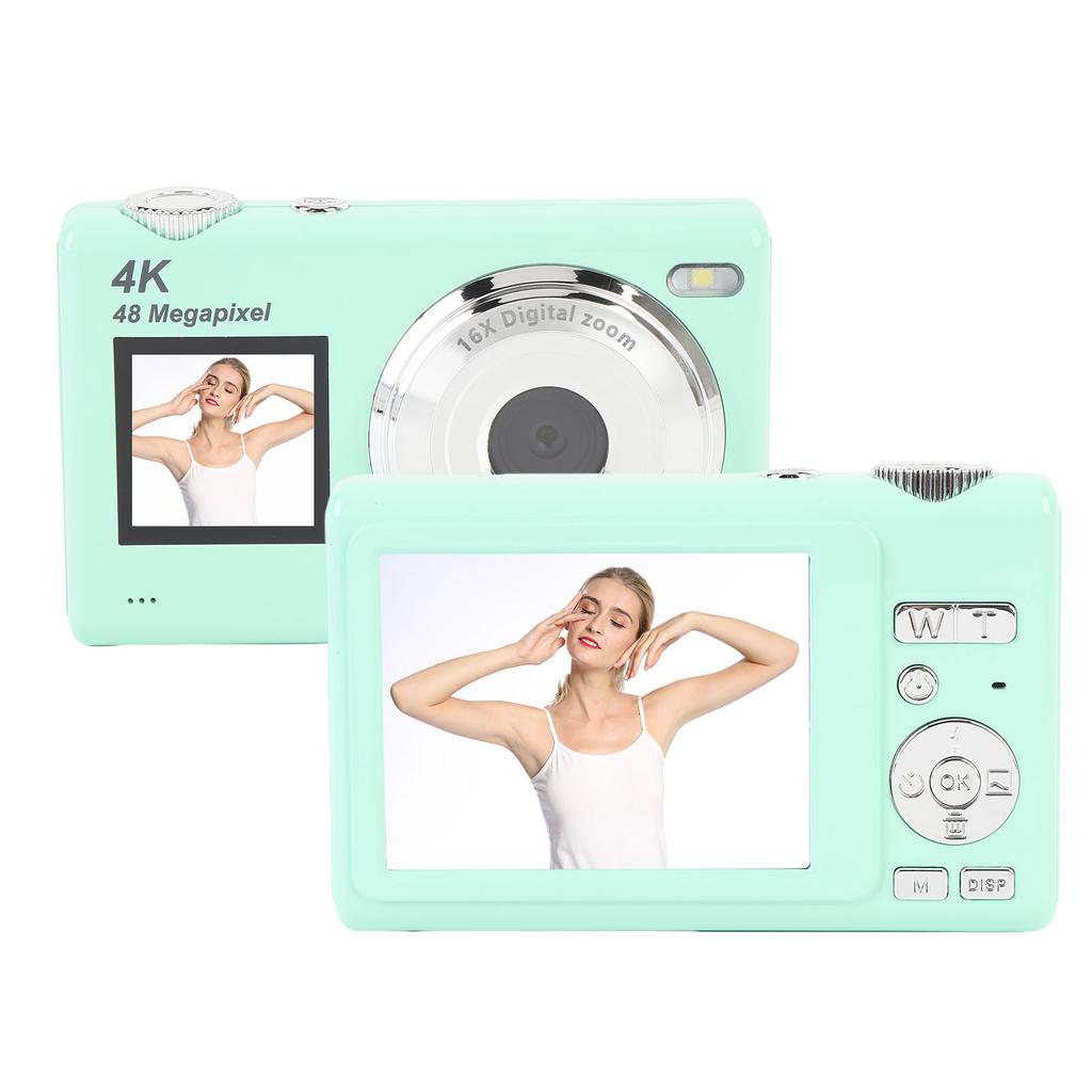 4K Digital Camera 48MP HD Dual Screen 16x Digital Zoom Auto  Selfie Camera for Photography Students Teens