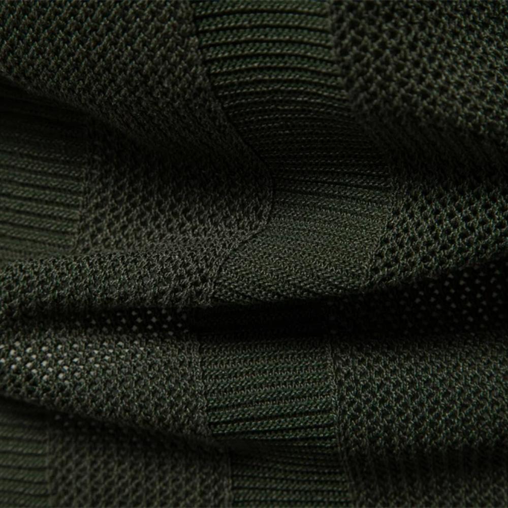 AIOPESON 2025 Men's Solid Striped Mesh Polo Shirt Breathable Knitted Turn-Down Collar Sweater Polos Men