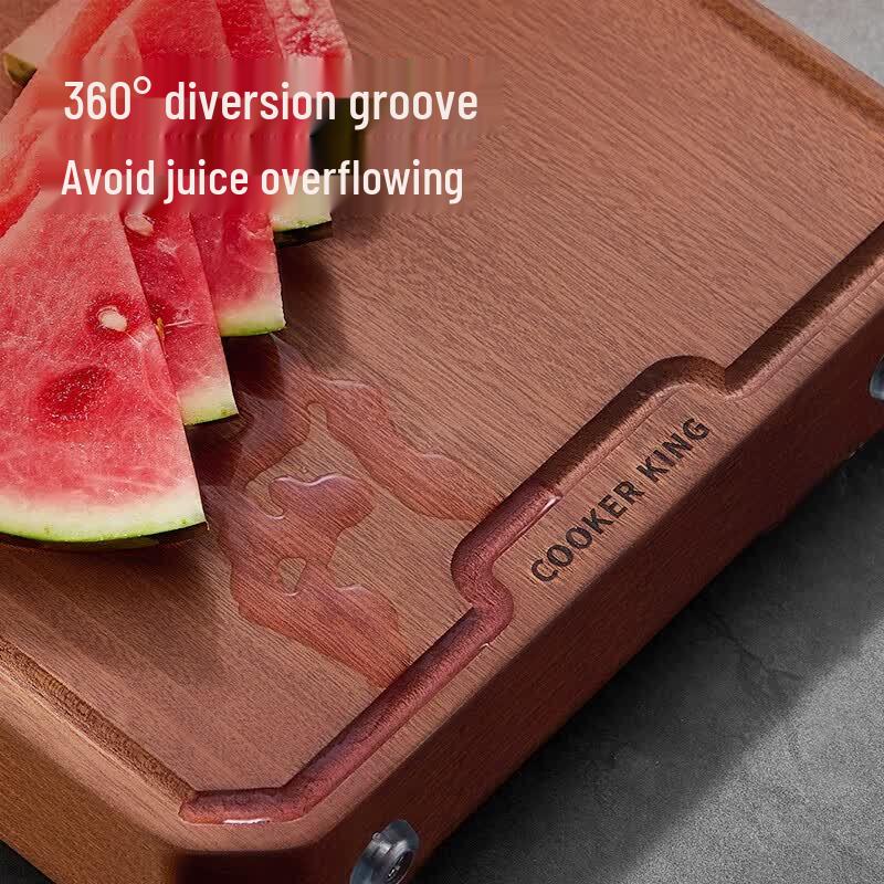 COOKER KING Solid Wenge Wood Double-Sided Cutting Board
