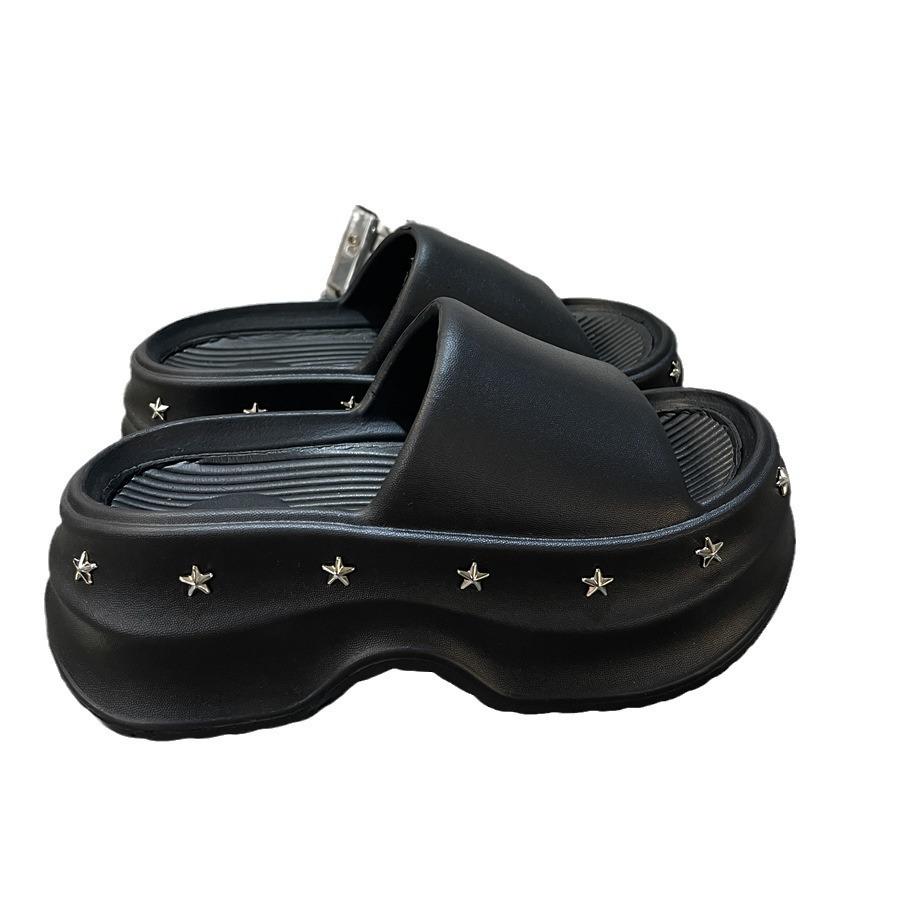 New summer out flip-flops women's summer wear thick-soled cool slippers