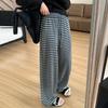 2025 Women's Retro Striped Korean-Style Wide-Leg Pants for Spring & Autumn