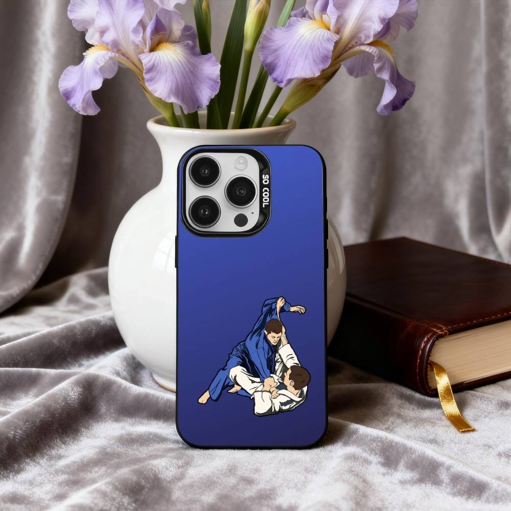 J-Jujitsu J-JudoS Phone Case For iPhone17,16,15,14,13,12,11 Plus,Pro Max Black Candy silver phone case