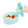Silicone No-Mess Snack Box Dirt-resistant With Lid Nut Snack Storage Container Foldable Fruit Storage Box Candy Dried