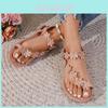 Beach Sandals For Women With Flower Print And Elastic Strap Perfect For Summer Vacation