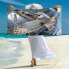 1PC Custom Name Winter Owl Flight Beach Towel Highly Absorbent And Sand-Resistant Towel for Swimming, Pool, Yoga, And Travel Lightweight
