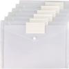 A4 Transparent Plastic Snap Button File Bag - Thickened Document & Stationery Storage Bag