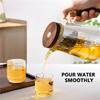 SHGO-Pot Wooden Handle Water Separation Glass Teapot, Magical 800 Ml Tea Set With Strainer Glass Container