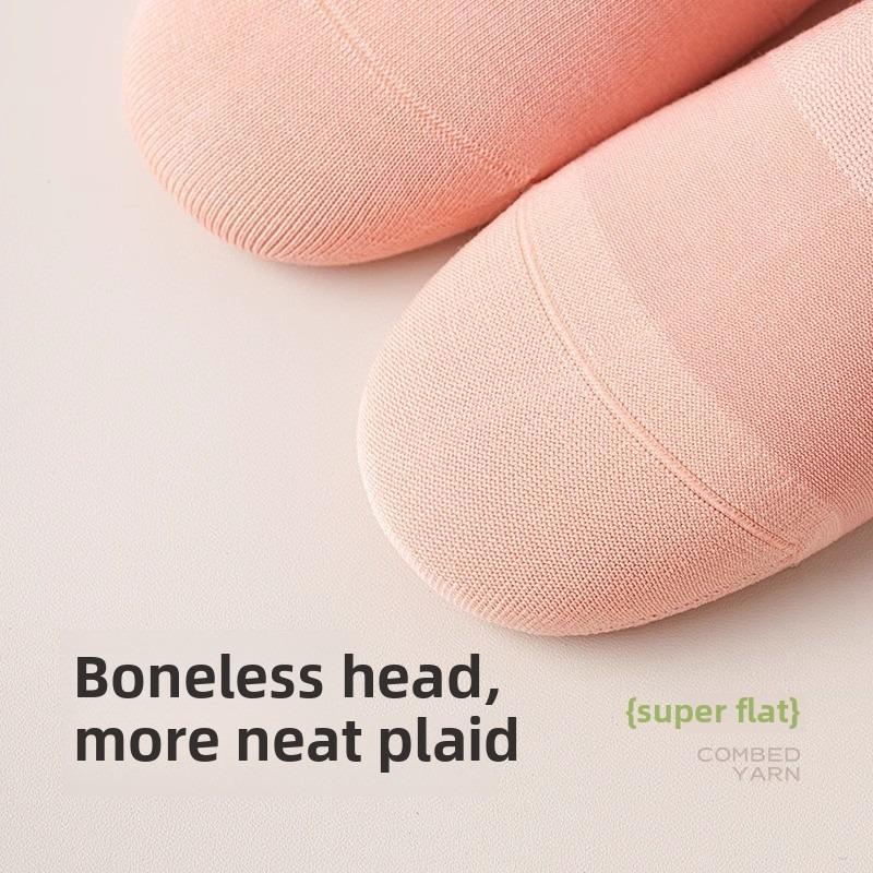 5 Pairs of Women's Summer Thin Cotton Deodorant Non Slip Heel Socks