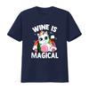Wine Party T Shirt Drinking Lover Is Magical  Vintage Washed Breathable Slightly Stretched Casual Fashion Homme Streetwear